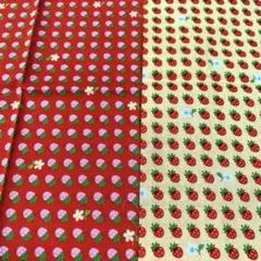 ハギレ いちご柄セット売り