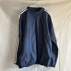 アディダス ネイビー ナイロンジャケット XOサイズ adidas シャカシャカ