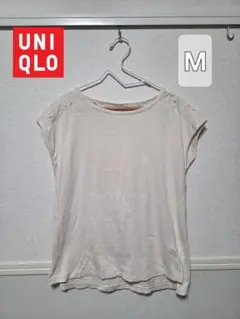 ユニクロ エンブロイダリーTシャツ ホワイト Mサイズ