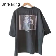 【美品】Unrelaxing ダメージ風 プリントTシャツ Lサイズ