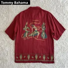 【90s-00s】Tommy Bahama 開襟シャツ　シルク　半袖　アロハ
