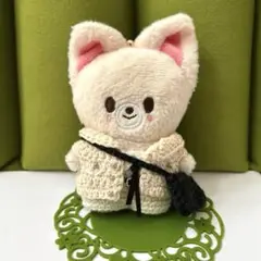 skzoo 10㎝ぬいぐるみ用 アイエン OUTFIT 白デニムセットアップ