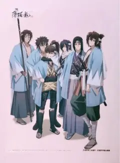 薄桜鬼　クリアポスター　土方歳三　沖田総司　斎藤一　原田左之助　藤堂平助
