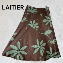 レティエ　LAITIER フレアスカート ひざ丈 Sサイズ相当