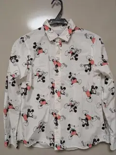 【Disney Store】ミッキーマウス 総柄 長袖 シャツ ユニセックス