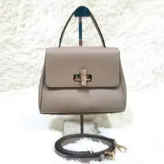 【美品・イタリア製】Carol J. ショルダー 2way シボ革 ターンロック