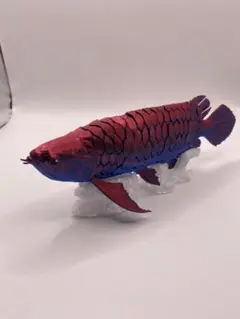 新しい 3D プリント装飾用青と赤のアロワナ モデル (デュオ カラー)