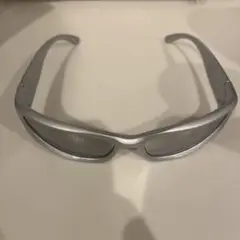 y2kシルバー サングラス グレー