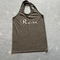 Roseロゴ入りダークブラウンタンクトップ