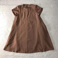 美品 フレイアイディー ひざ丈 ワンピース 日本製 ベージュ
