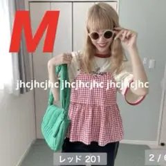 新品　しまむら みきっぺ ギンガムチェック ビスチェ Mサイズ