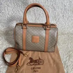 希少 CELINE オールドセリーヌ ホワイトマカダム 2way ミニボストン