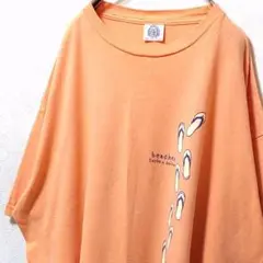 グラビティグラフィックス ビーチサンダル ロゴ Tシャツピンク桃色2XL古着