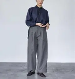 中川政七商店　手織り麻を使ったフリルシャツ