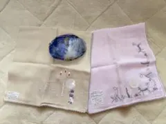 新品未使用 ネコ柄 ガーゼハンカチ 2枚セット おまけ付き