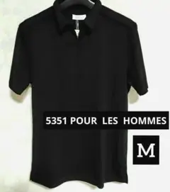 5351 POUR LES HOMMES　スリットジップポロ　Mサイズ
