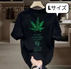 メンズ 半袖 Tシャツ マリファナ柄 ホワイト＆ブラック｜ストリート系