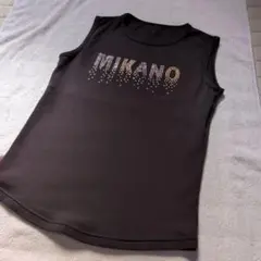 ミカノ ミカランセ ストーン装飾 黒タンクトップ