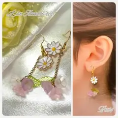No.054♡ハンドメイドピアス・イヤリング♡3点購入+1点プレゼント