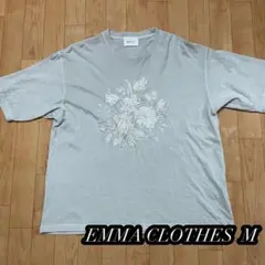 【EMMACLOTHES】エマクローズ　Tシャツ 花柄　刺繍　M