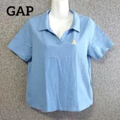 GAP 水色 半袖 ポロシャツ クマ ギャップ