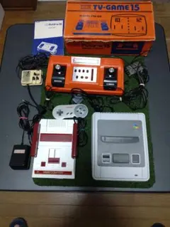 カラーTVGame15&美白ファミコン&スーパーファミコン 本体　全て任天堂製