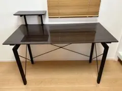 デスク　PCデスク　ダークブラウン 120cm 在宅ワーク　学習デスク
