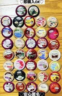 【新品❤️未使用】ハーゲンダッツオリジナル缶バッジ⭐️アイスクリーム37種セット