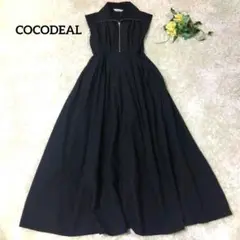 COCODEAL ハーフジップノースリタックワンピース　ココディール　黒