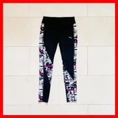 PUMA プーマ　レギンス スパッツ タイツ パンツ　ブラック 黒　ボタニカル柄
