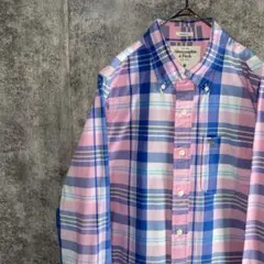 アバクロンビー＆フィッチ　マッスルフィット　長袖シャツ　チェックシャツ　アメカジ