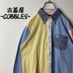 【可愛いマルチカラー】FRED PERRY長袖シャツワンポイント刺繍羽織にも◎