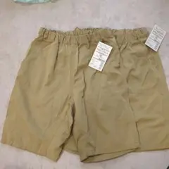 出品未使用MUJI ひざ上ハーフパンツ 130