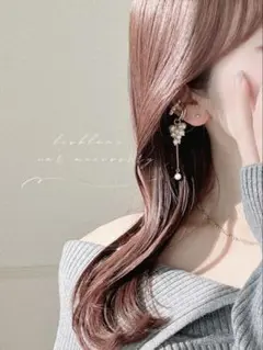 d35 大人気　pearl＆gold イヤーカフ 2set