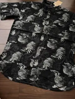 即完売品 超激レア 消臭テープ付き アロハシャツ 虎と植物プリント 半袖