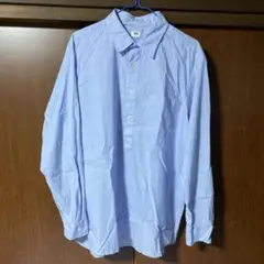 ユニクロ　EFC プルオーバーシャツ 長袖　青