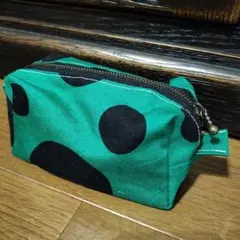 水玉　ポーチ　ハンドメイド