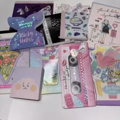 ミニメモ メモ帳 付箋 キャラクター文房具 セット おまけ付き