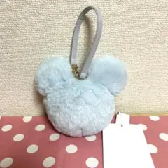 【新品・未使用】 ポーチ ブルー ふわふわ もこもこ ディズニー