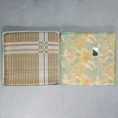 薄くて涼しそうな座布団2枚組(55×53&52×52cm) 和室 フローリング