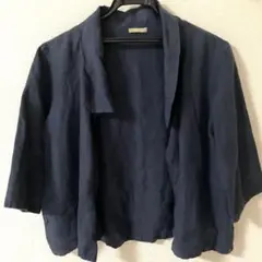 rosso35 ロッソ35 リネン ジャケット イタリア製　サイズ38 ネイビー