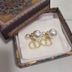 DIOR TRIBALES ピアスメタル u0026 レジンパール