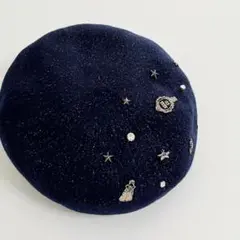 新品未使用タグ付☆アナスイANNA SUI小花刺繍ウールベレー帽 新品未使用タグ付☆アナスイANNA SUI小花刺繍ウールベレー帽フ
