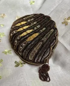 ビーズ装飾 クラッチバッグ レトロ パーティバック 美品