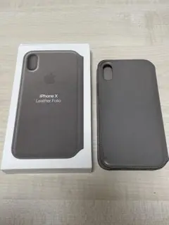 Apple純正品 iphoneX レザーフォリオケースMQRY2FE/A