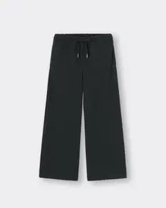 GU GIRLSリブプルオンワイドパンツ 130cm