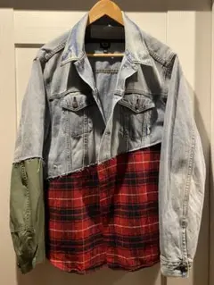再構築 リメイク ドッキングデニムジャケット