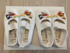 Moonstar アンパンマン 上履き ホワイト　14cm 2足セット　双子