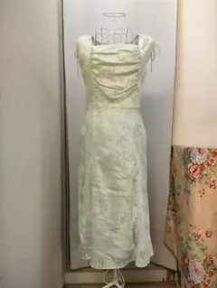 クミキョク ミントグリーン ワンピース ノースリーブ