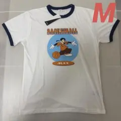 新品 ディズニー マックス M リンガーTシャツ 半袖Tシャツ　ボワイト